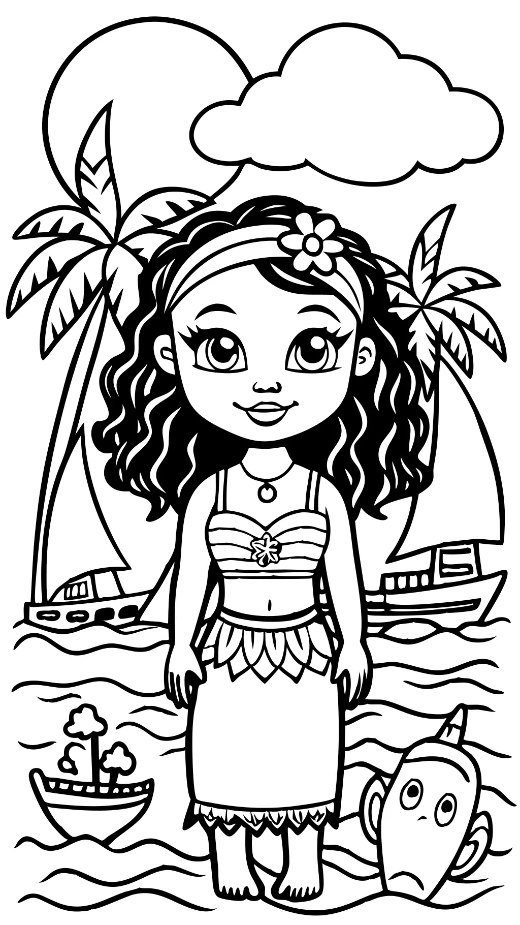 coloriage imprimable moana